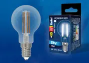 Лампа светодиодная LED-G45-11W/4000K/E14/CL PLS02WH Sky прозр. картон Uniel UL-00005177