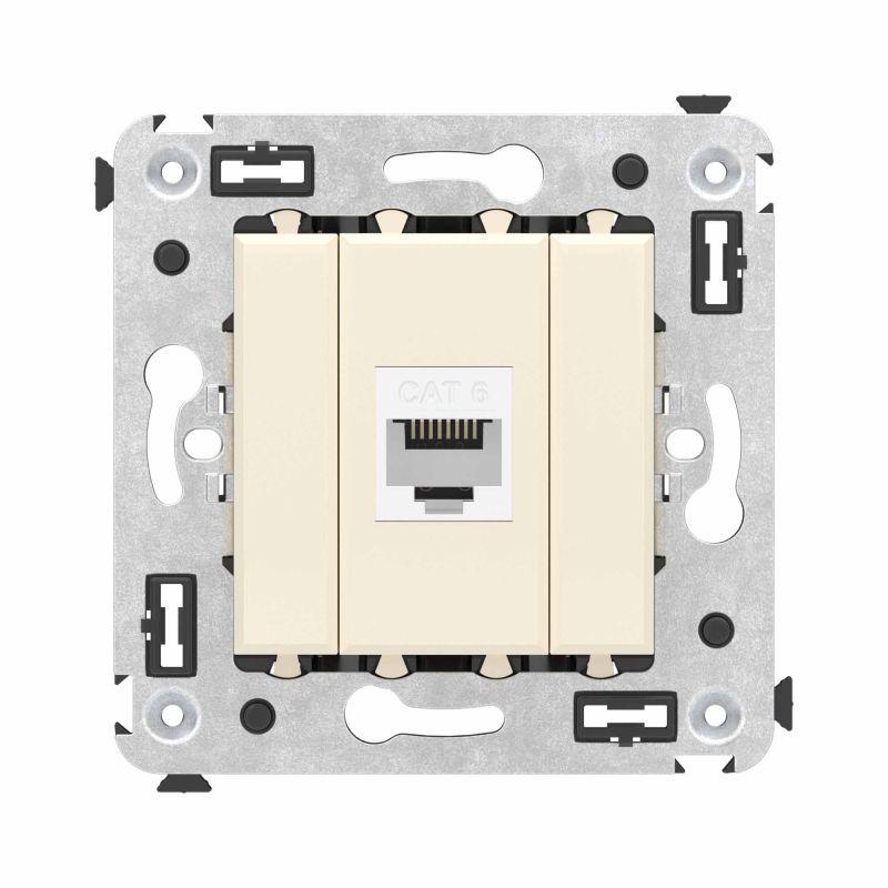 Розетка rj 45 cat 6 настенная скрытой установки комплект